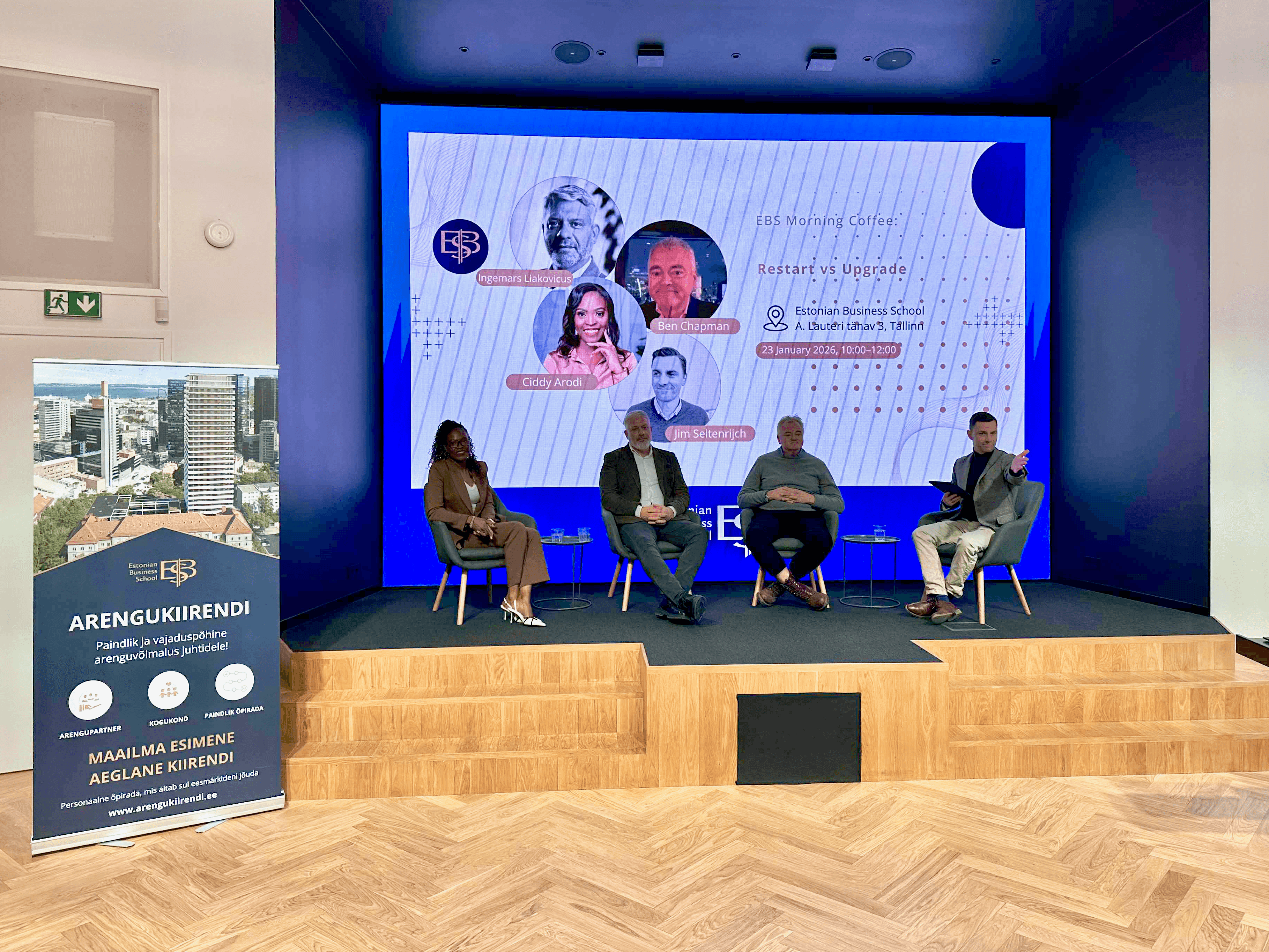 23.01 hommikukohv- Ciddy Arodi, Ingemars Liakovicus, Ben Chapman ja Jim Seltenrijch