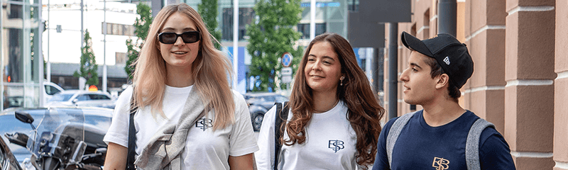 EBS Students walking on street